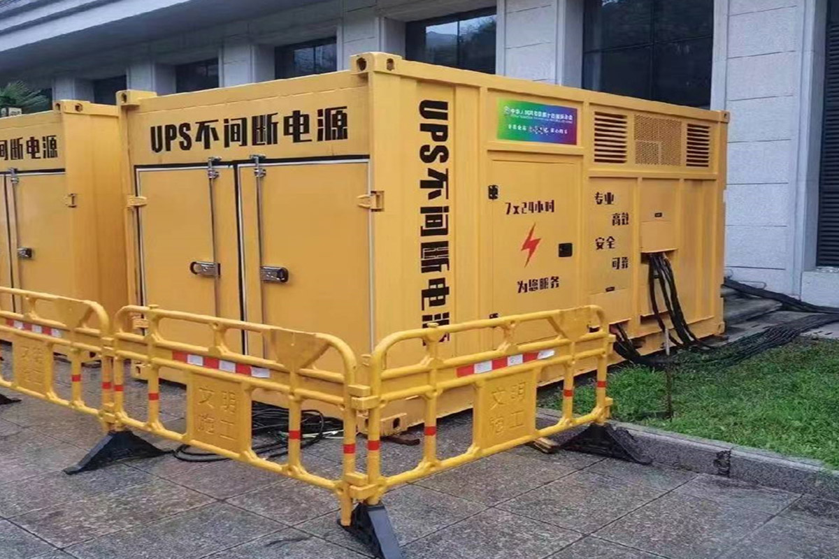 仁寿发电机租赁施工现场