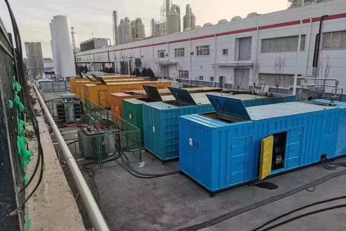 仁寿发电机租赁施工现场